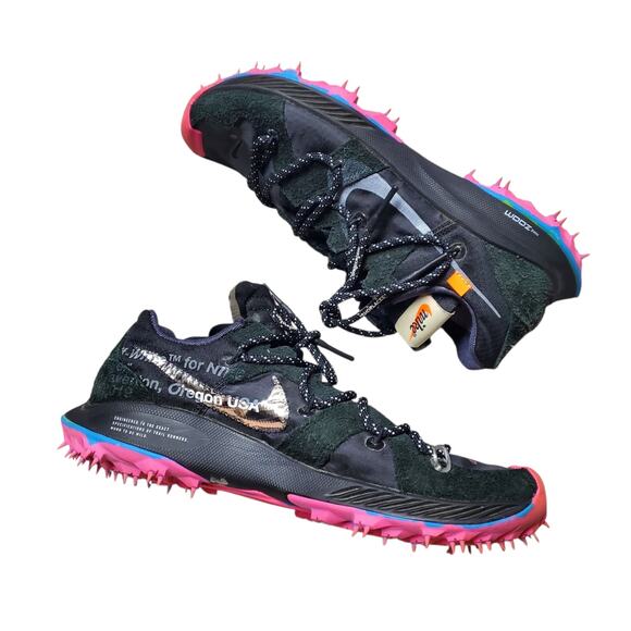 Off-White x Nike Zoom Terra Kiger 5 Black Women's Sneakers - Size 10 - Picture 6 of 8